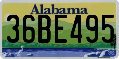 AL license plate 36BE495