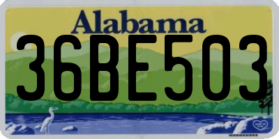 AL license plate 36BE503