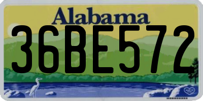 AL license plate 36BE572