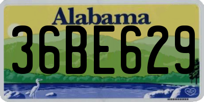 AL license plate 36BE629