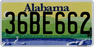 AL license plate 36BE662