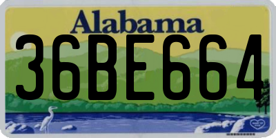 AL license plate 36BE664