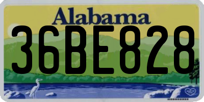 AL license plate 36BE828