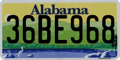 AL license plate 36BE968