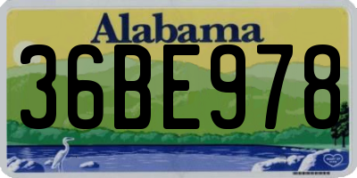 AL license plate 36BE978