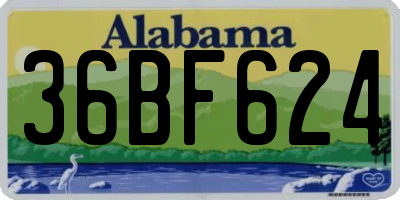 AL license plate 36BF624