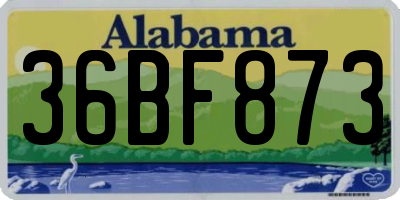 AL license plate 36BF873