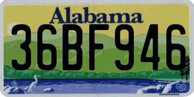 AL license plate 36BF946