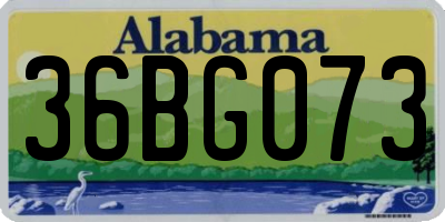 AL license plate 36BG073