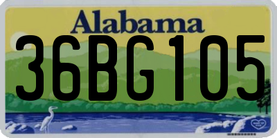 AL license plate 36BG105
