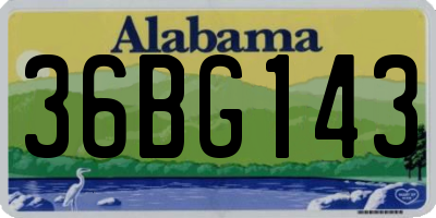 AL license plate 36BG143