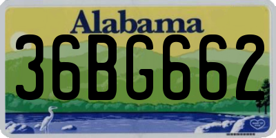 AL license plate 36BG662