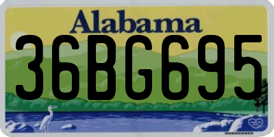 AL license plate 36BG695