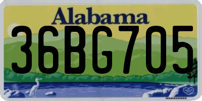 AL license plate 36BG705