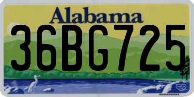 AL license plate 36BG725