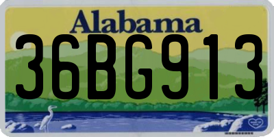 AL license plate 36BG913