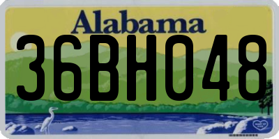 AL license plate 36BH048