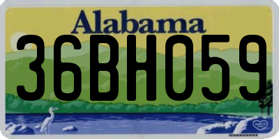 AL license plate 36BH059