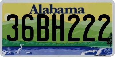 AL license plate 36BH222