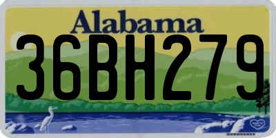 AL license plate 36BH279