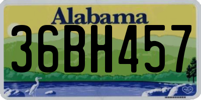 AL license plate 36BH457