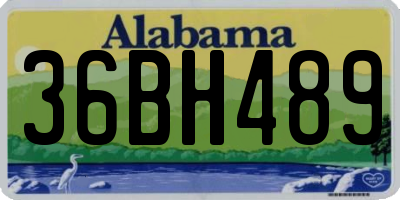 AL license plate 36BH489