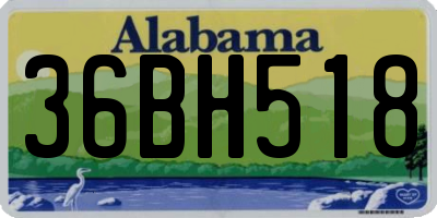 AL license plate 36BH518