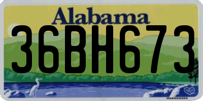 AL license plate 36BH673
