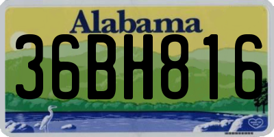 AL license plate 36BH816