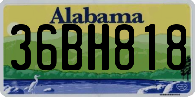 AL license plate 36BH818