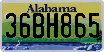 AL license plate 36BH865
