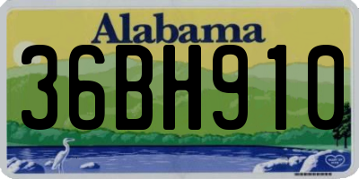 AL license plate 36BH910