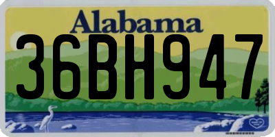 AL license plate 36BH947