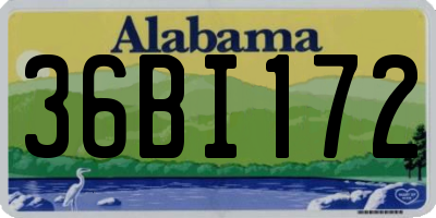 AL license plate 36BI172