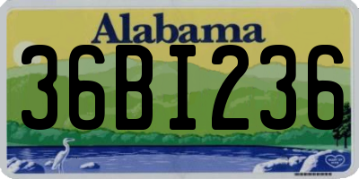 AL license plate 36BI236