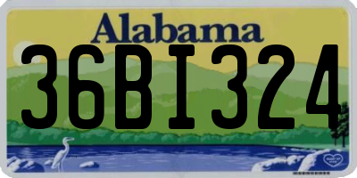 AL license plate 36BI324