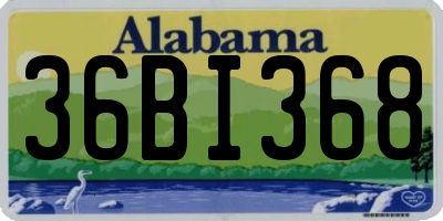 AL license plate 36BI368