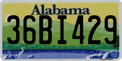AL license plate 36BI429