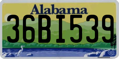 AL license plate 36BI539