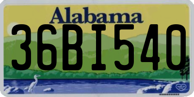 AL license plate 36BI540