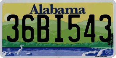AL license plate 36BI543