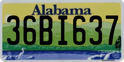 AL license plate 36BI637