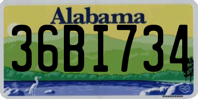 AL license plate 36BI734