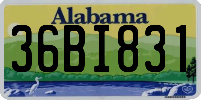 AL license plate 36BI831