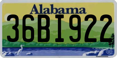 AL license plate 36BI922