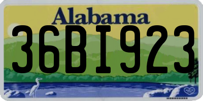 AL license plate 36BI923
