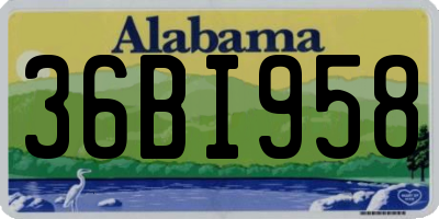 AL license plate 36BI958