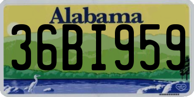 AL license plate 36BI959