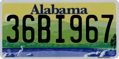 AL license plate 36BI967