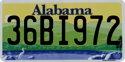 AL license plate 36BI972